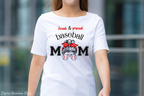 Baseball svg, Loud & proud baseball mom, mom life svg SVG Digital Rainbow Shop 