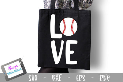 Baseball SVG - Love with baseball - Square SVG Stacy's Digital Designs 