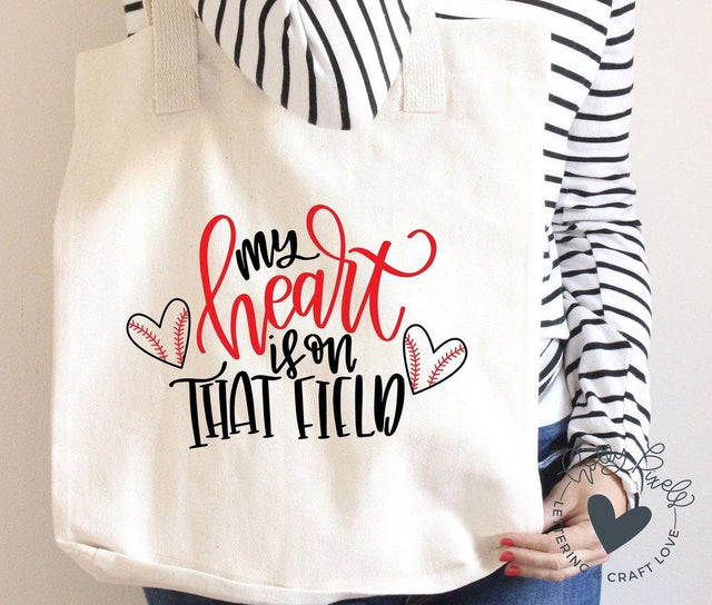Baseball SVG | My Heart is On That Field | Baseball Mom SVG SVG So Fontsy Design Shop 