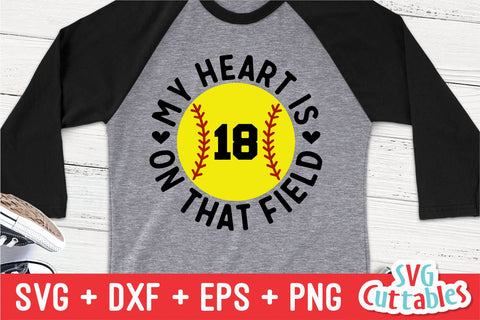 Baseball svg - My Heart is on That Field svg - Cut File - svg - dxf - eps - png - Softball svg - Cricut - Silhouette - Digital File SVG Svg Cuttables 
