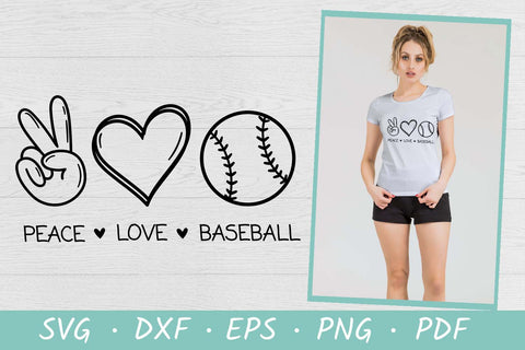 Baseball SVG | Peace Love Baseball | Baseball Mom SVG SVG Irina Ostapenko 