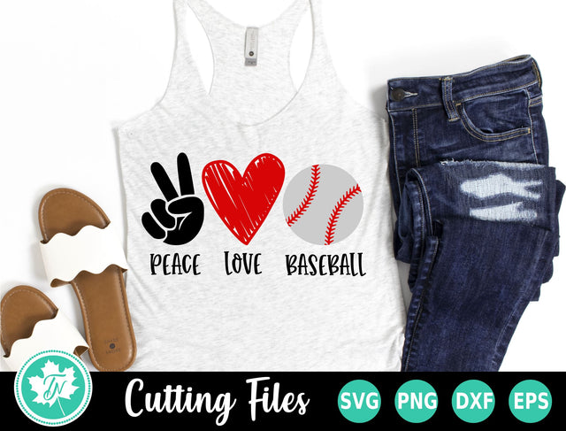 Baseball SVG | Peace Love Baseball SVG TrueNorthImagesCA 