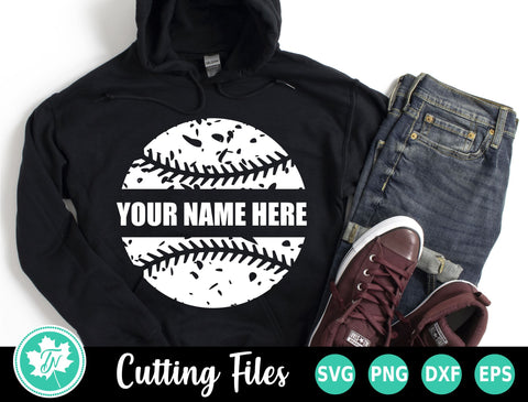 Baseball SVG | Split Baseball Monogram SVG TrueNorthImagesCA 