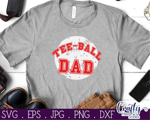 Baseball svg - Tee Ball Dad Svg - Dad Shirt Svg SVG Crafty Mama Studios 