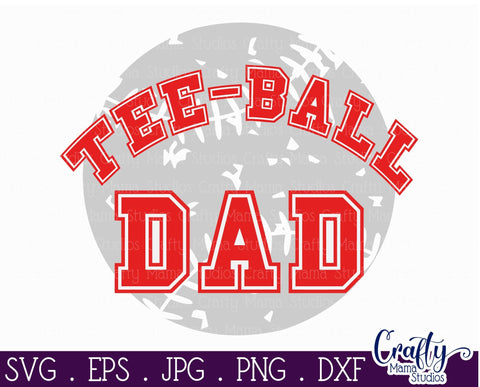 Baseball svg - Tee Ball Dad Svg - Dad Shirt Svg SVG Crafty Mama Studios 