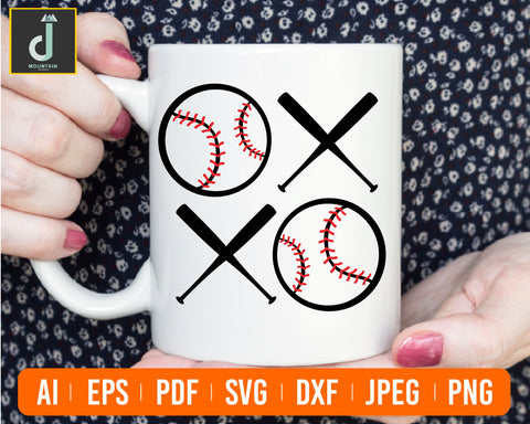 BASEBALL svg, xoxo svg, baseball xoxo svg SVG Alihossainbd 