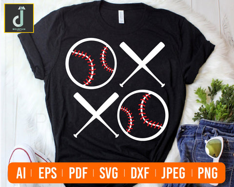 BASEBALL svg, xoxo svg, baseball xoxo svg SVG Alihossainbd 