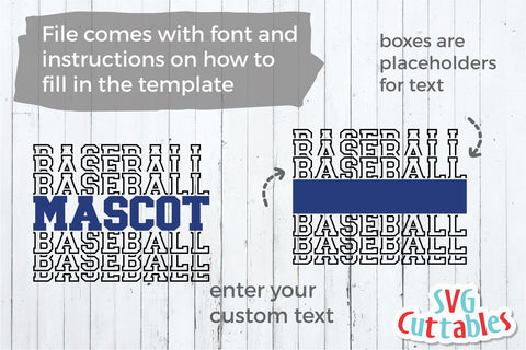 Baseball Template 0026 SVG Svg Cuttables 