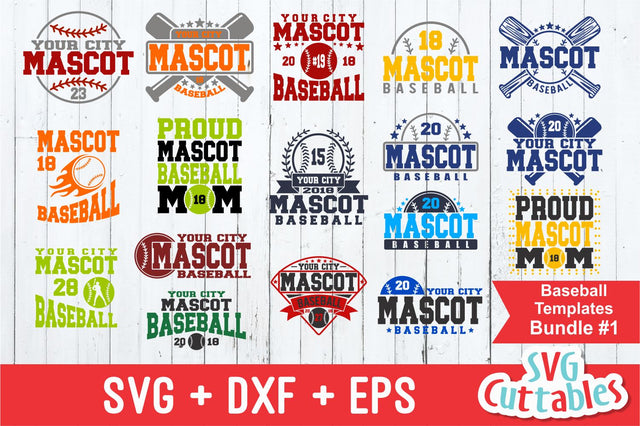 Baseball Template Bundle 0018 SVG Svg Cuttables