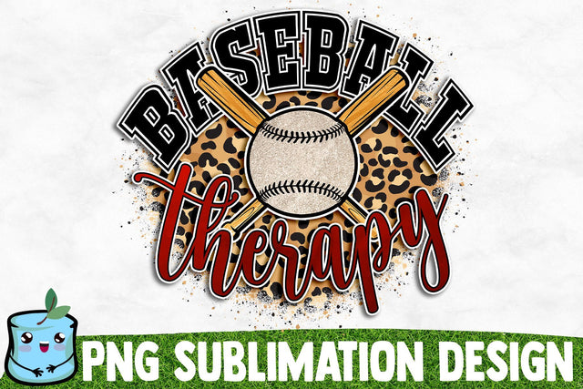 Baseball Therapy Sublimation Design Sublimation MintyMarshmallows 