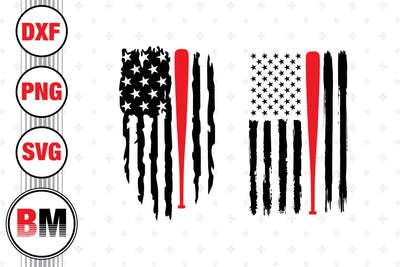 Baseball US Flag SVG, PNG, DXF Files SVG BMDesign 