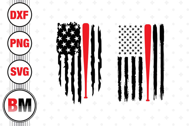 Baseball US Flag SVG, PNG, DXF Files SVG BMDesign 