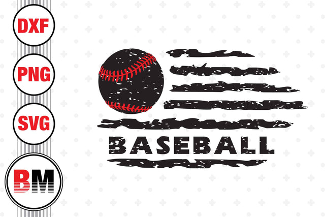Baseball US Flag SVG, PNG, DXF Files SVG BMDesign 