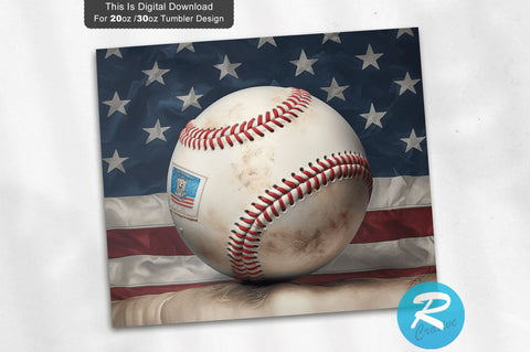 Baseball USA 20 oz / 30 oz Skinny Tumbler Sublimation Regulrcrative 