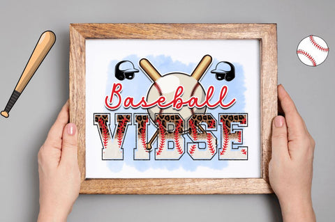 Baseball vibes Sublimation PNG, Baseball Sublimation Design Sublimation Regulrcrative 