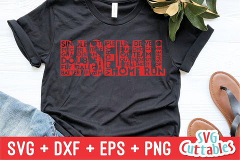 Baseball Word Art - svg - dxf - eps - Cut File - Subway Art - Baseball Shirt Design - Silhouette - Cricut Cut File - Digital Download SVG Svg Cuttables 
