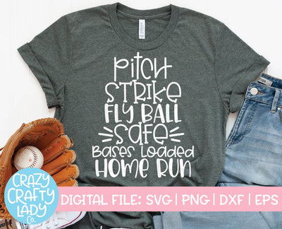 Baseball Words | Sports SVG Cut File SVG Crazy Crafty Lady Co. 