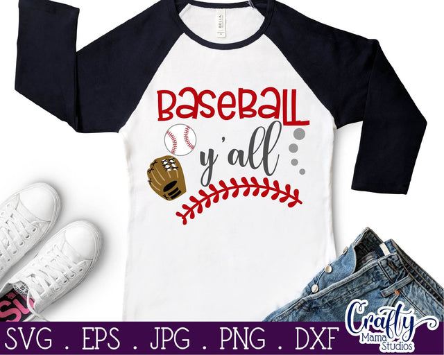 Baseball Y'all svg - Baseball Mom svg SVG Crafty Mama Studios 