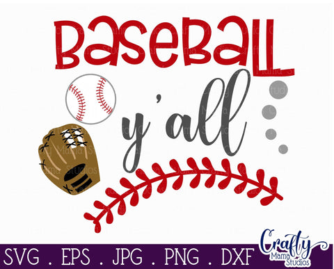 Baseball Y'all svg - Baseball Mom svg SVG Crafty Mama Studios 