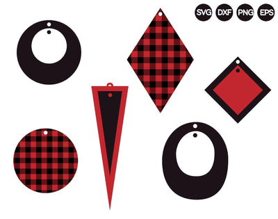 Basic Earring Templates SVG So Fontsy Design Shop