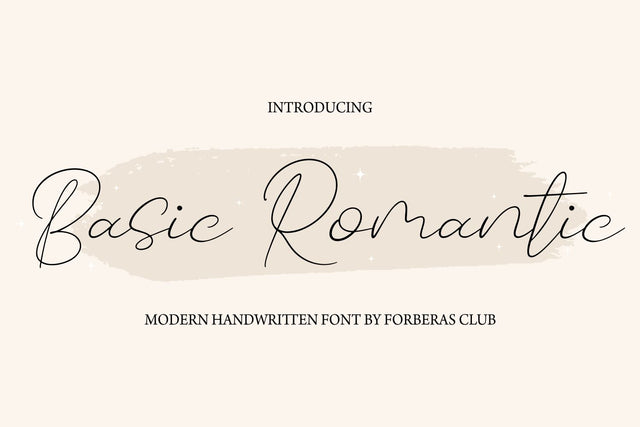 Basic Romantic Font Forberas 