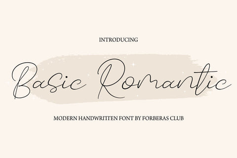 Basic Romantic Font Forberas 