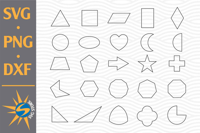 Basic Shape Outline SVG, PNG, DXF Digital Files Include SVG SVGStoreShop 