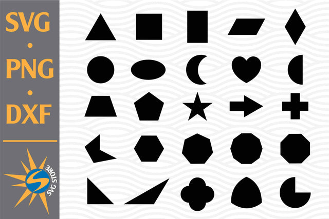 Basic Shape Silhouette SVG, PNG, DXF Digital Files Include SVG SVGStoreShop 
