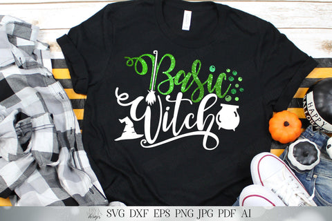 Basic Witch | Halloween Cutting File | Shirt Sign Design | Autumn & Fall | SVG DXF and more! SVG Diva Watts Designs 