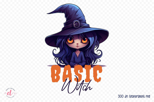 Basic Witch - Halloween PNG Sublimation Sublimation CraftLabSVG 