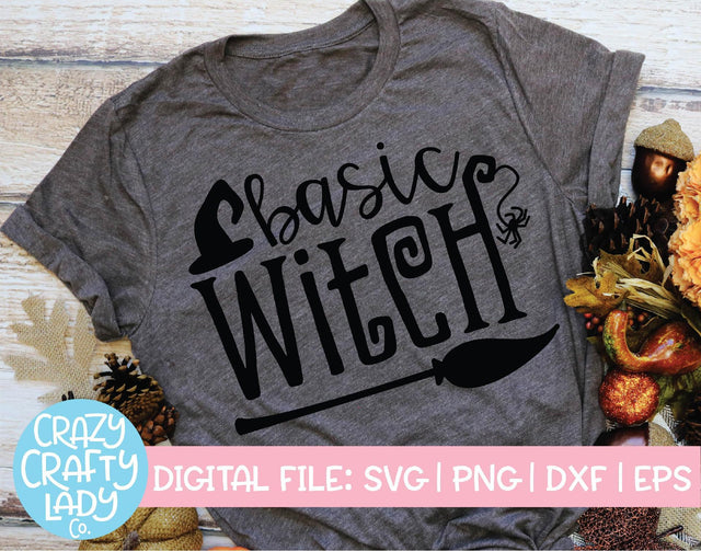Basic Witch | Halloween SVG Cut File SVG Crazy Crafty Lady Co. 