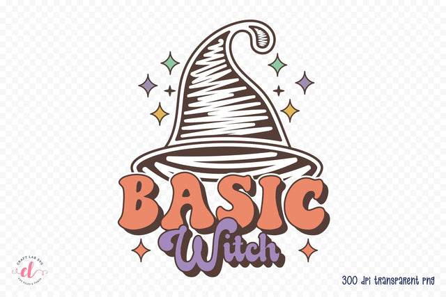 Basic Witch PNG - Retro Halloween Sublimation Sublimation CraftLabSVG 