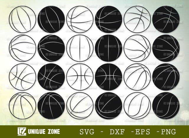 Basket Ball SVG Bundle, Ball Silhouette, Sports Ball Svg, Basket Ball Mom Svg, Football Svg, SVG Unique Zone 