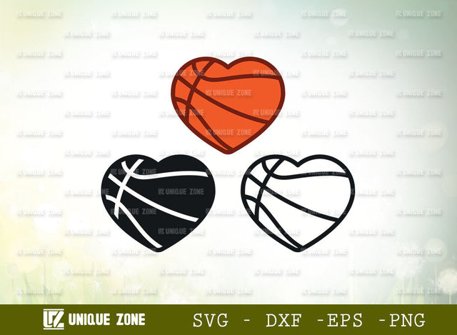 Basket Ball SVG, Sports Ball Svg, Basket Ball With Basket, Basket Ball Love Shape, Basket Ball Player Svg, Basketball Goal Svg, SVG Unique Zone 