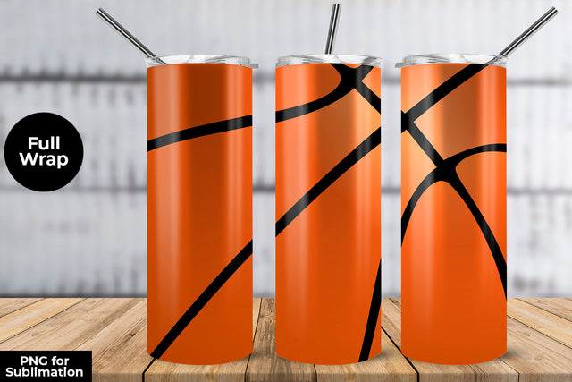 Basketball 20 oz Skinny Tumbler Wrap Sublimation Design Sublimation Sublimatiz Designs 