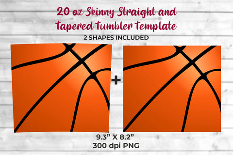Basketball 20 oz Skinny Tumbler Wrap Sublimation Design Sublimation Sublimatiz Designs 