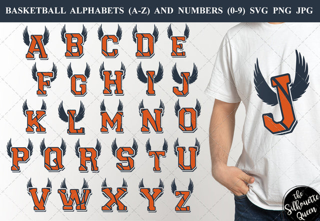 Basketball alphabet a-z, basketball number 0-9, alphabet clipart, letters svg font, cut files for cricut, cut files for cricut SVG Loveleen Kaur 