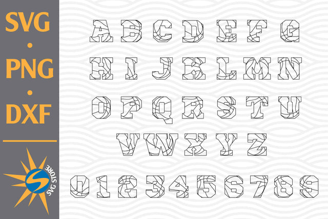 Basketball Alphabet SVG, PNG, DXF Digital Files Include SVG SVGStoreShop 