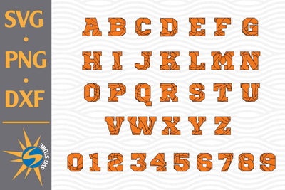Basketball Alphabet SVG, PNG, DXF Digital Files Include SVG SVGStoreShop 