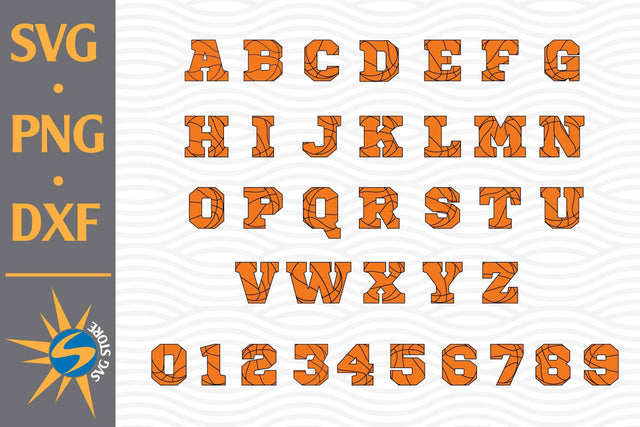 Basketball Alphabet SVG, PNG, DXF Digital Files Include SVG SVGStoreShop 