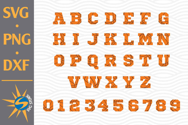 Basketball Alphabet SVG, PNG, DXF Digital Files Include SVG SVGStoreShop 