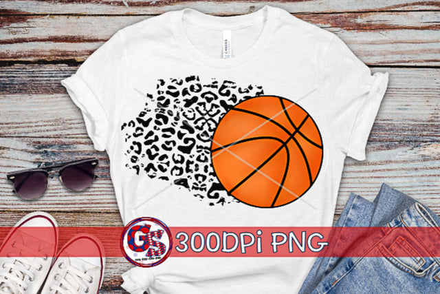Basketball and Leopard PNG for Sublimation Sublimation Greedy Stitches 