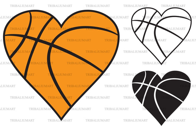 Basketball ball heart SVG TribaliumArtSF 