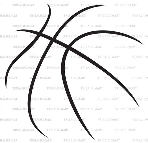 Basketball ball seams SVG TribaliumArtSF 