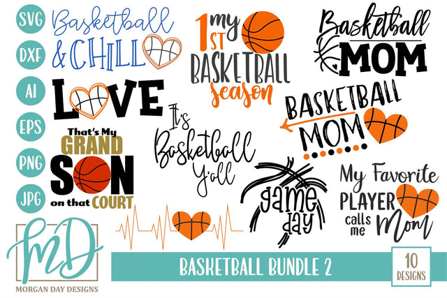 Basketball Bundle 2 SVG Morgan Day Designs