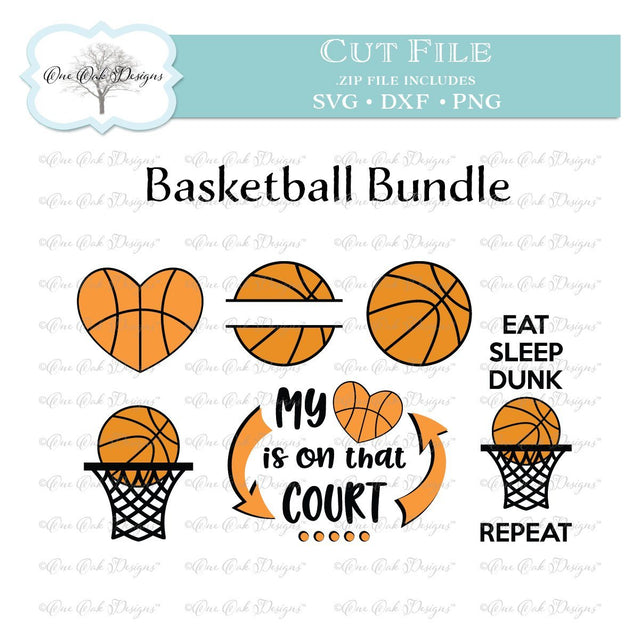 Basketball Bundle SVG One Oak Designs