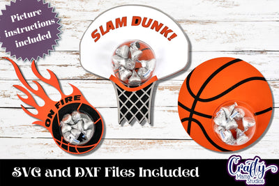 Basketball Candy Dome Holder, Sports Candy Ornament Bundle SVG Crafty Mama Studios 