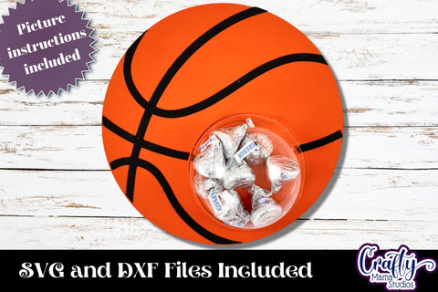 Basketball Candy Dome Holder, Sports Candy Ornament Bundle SVG Crafty Mama Studios 