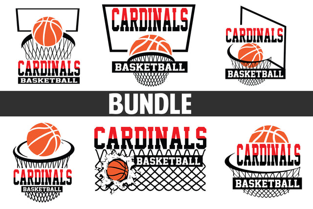 Basketball Cardinals T shirt design Bundle SVG Johan Ru designs 