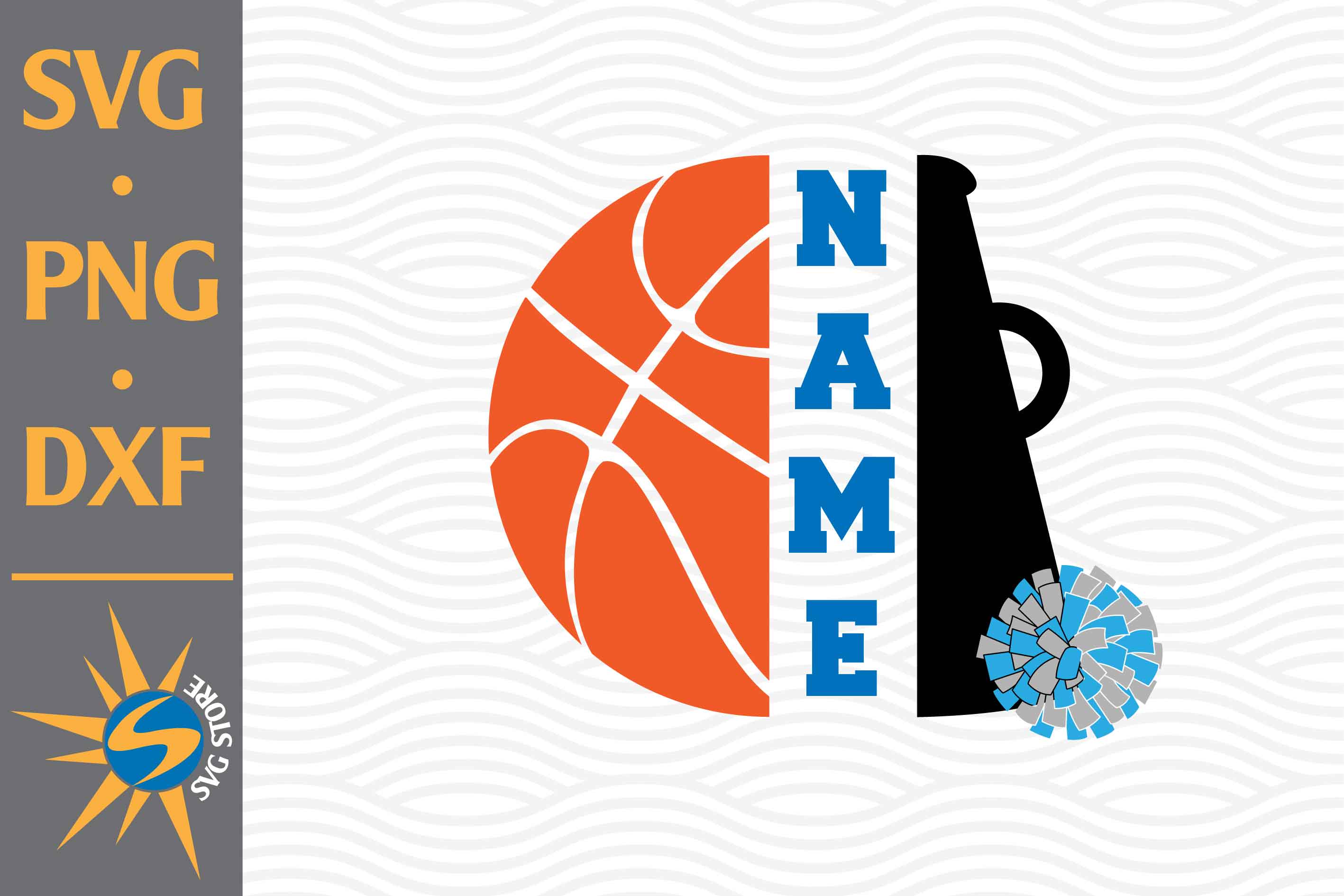 Basketball Cheer Megaphone SVG, PNG, DXF Digital Files Include - So Fontsy